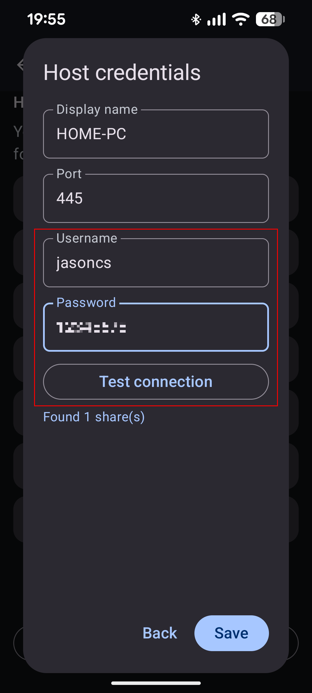 Sign in and test connection
